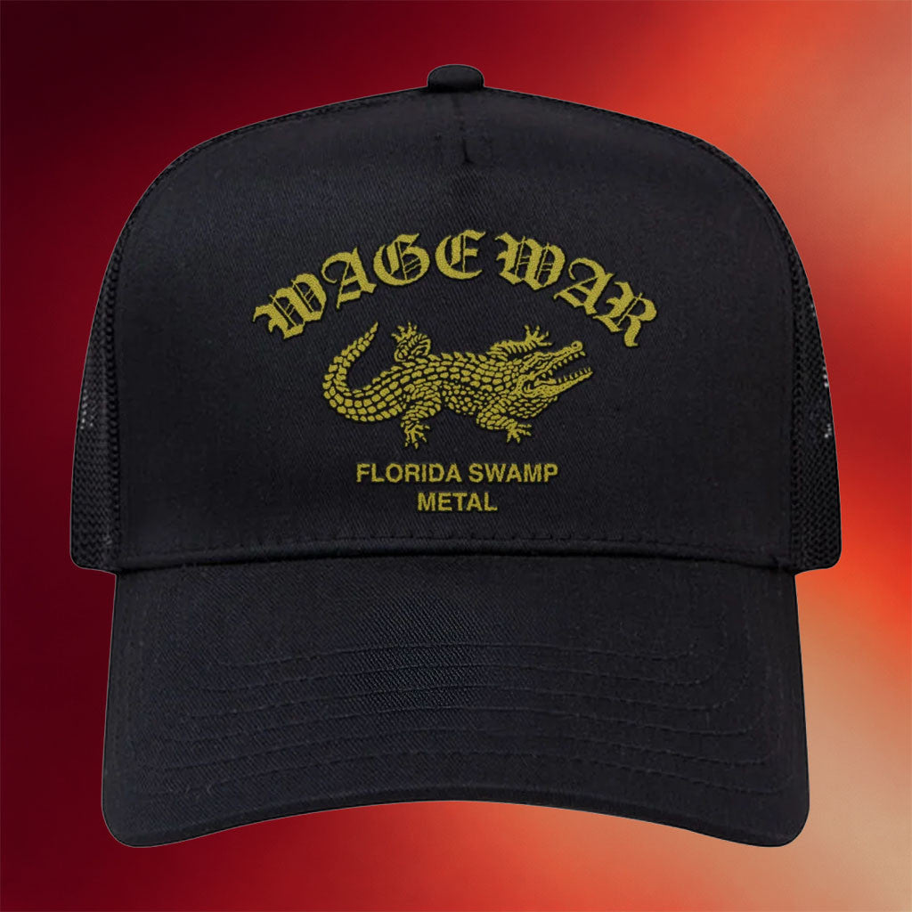 Wage War Merch 2026 Florida Swamp Metal Trucker Hat Gift Ideas For Music Lovers - Merchluma