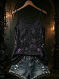 Dark Academia Crow And Rose Tank Top Gothic Raven Clothing Birthday Ideas For Wife - Merchluma