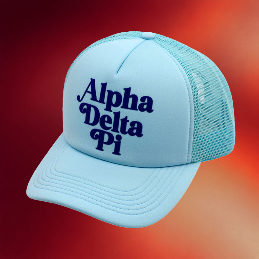 WLU Edu Merch Alpha Delta Pi Trucker Hat Unique Gifts For Brothers - Merchluma