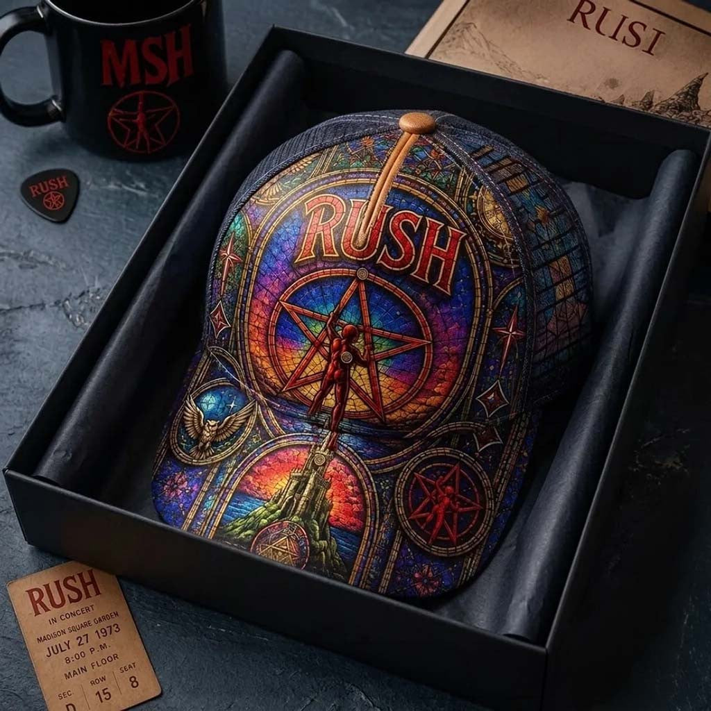 Rush Themed Multi-Color Hat Starman Baseball Cap RUSH Band Merch Gift For Husband - Merchluma