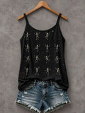 Dancing Skeletons Tank Top Halloween Spooky Merch Meaningful Gifts For Women - Merchluma