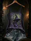 Spooky Forest Witch Tank Top Halloween Witch Clothing Cute Outfit Gift - Merchluma