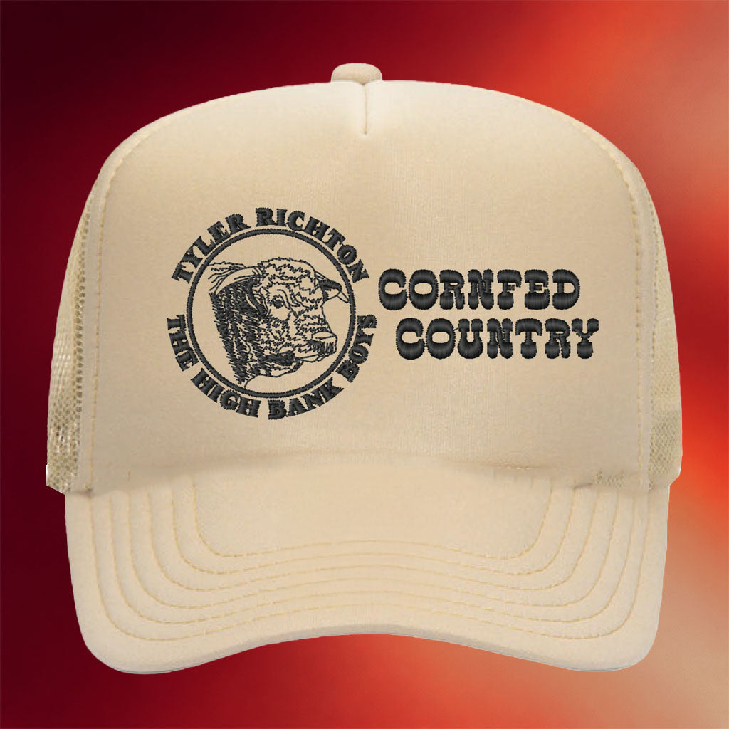 Tyler Richton And The High Bank Boys Merch Corn Fed Country Trucker Hat Gifts For Dad - Merchluma