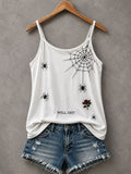 Well Shit Spider Tank Top Halloween Spooky Clothing Birthday Gift Ideas For Women - Merchluma