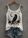 Without The Dark We Never See The Stars Tank Top Gothic Raven Merch Spooky Gift Ideas - Merchluma
