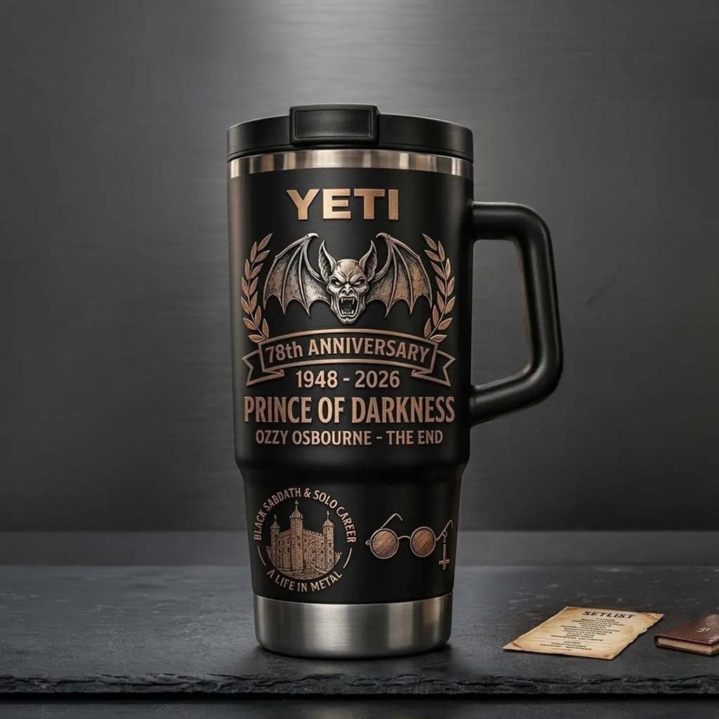 Ozzy Osbourne 78th Anniversary The End Tumbler Prince Of Darkness Ozzy Osbourne Merch Fan Gifts - Merchluma