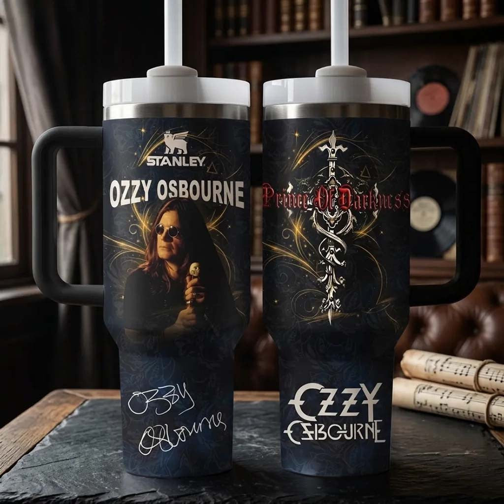 Ozzy Osbourne Prince of Darkness Stanley Tumbler Ozzy Osbourne Merch Gift For Fathers - Merchluma