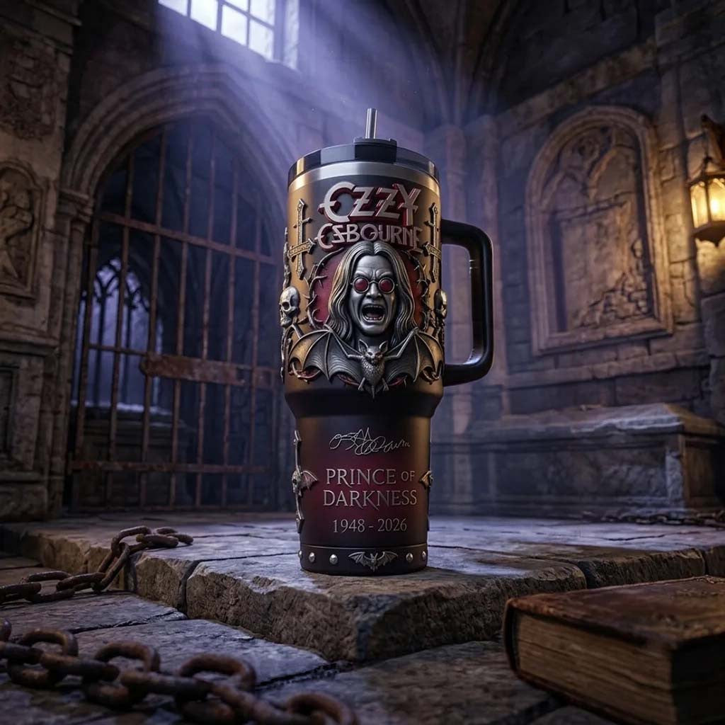 Ozzy Osbourne Prince of Darkness Tumbler Ozzy Osbourne Merch Present For Music Lovers - Merchluma