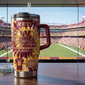 Washington Commanders 94th Anniversary Tie-Dye 40oz Tumbler Commanders Merch Football Fan Gift - Merchluma