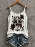 Well Shit Skeletons Roses Tank Top Gothic Skeleton Merch Great Halloween Apparel Ideas - Merchluma