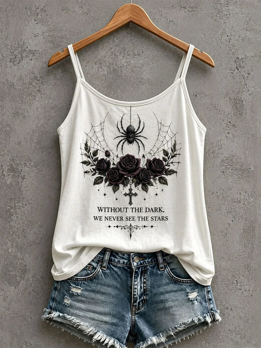 Without The Dark We Never See The Stars Tank Top Halloween Merch Gifts For Wife - Merchluma