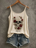 Well Shit Skull Tank Top Skull Roses Clothes Birthday Gift Ideas For Wife - Merchluma