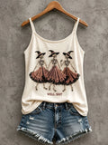Well Shit Dancing Witch Skeletons Tank Top Halloween Spooky Merch Halloween Gifts - Merchluma