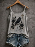 Raven Wild At Midnight Tank Top Gothic Raven Clothes Halloween Lover Gift Ideas - Merchluma