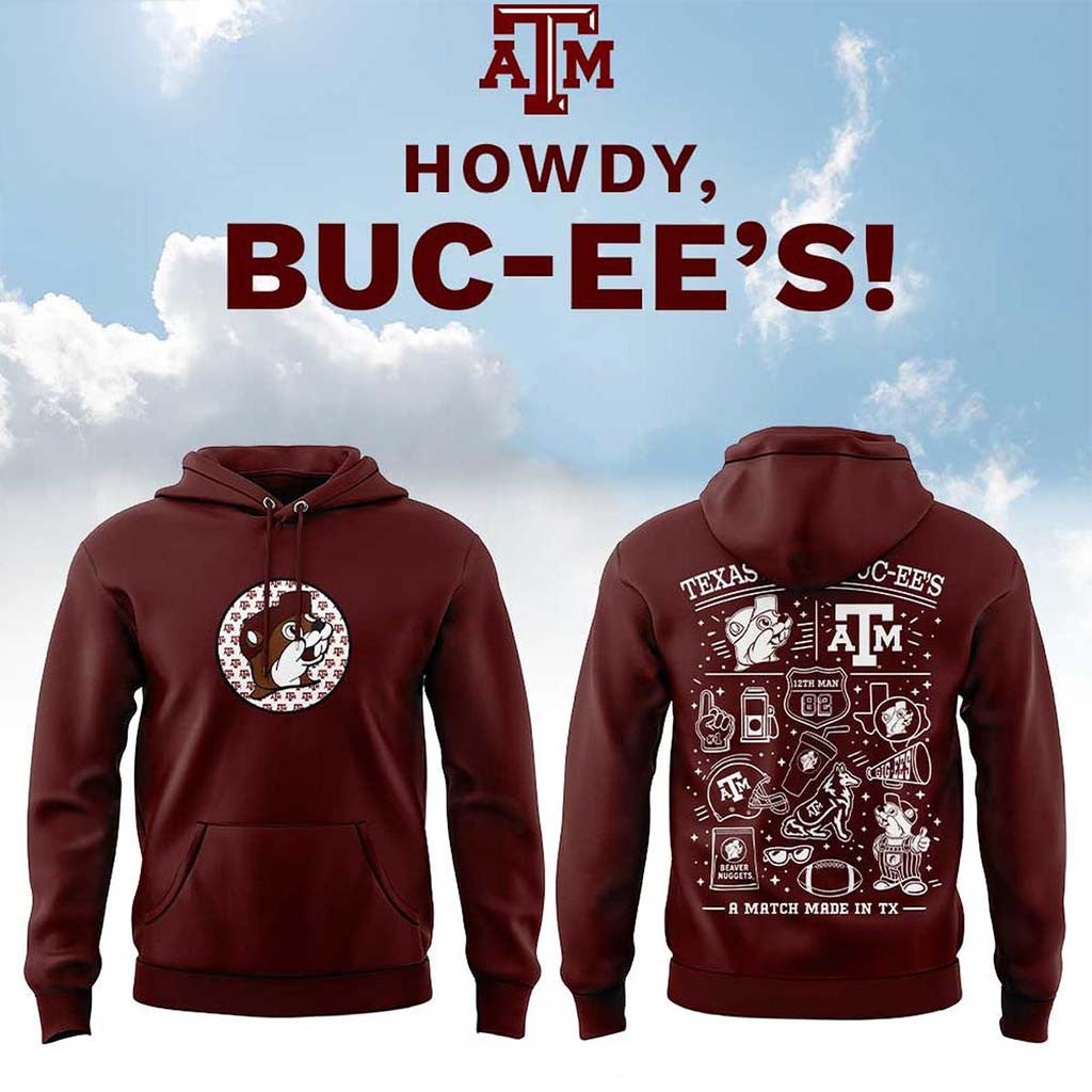Texas A&M Aggies X Buc-Ee's Merch 2026 A Match Made In Texas Hoodie Gift For Brothers - Merchluma