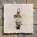 Jerry Garcia Dancing Bear Metal Keychain Grateful Dead Merch Gifts For Music Fans - Merchluma