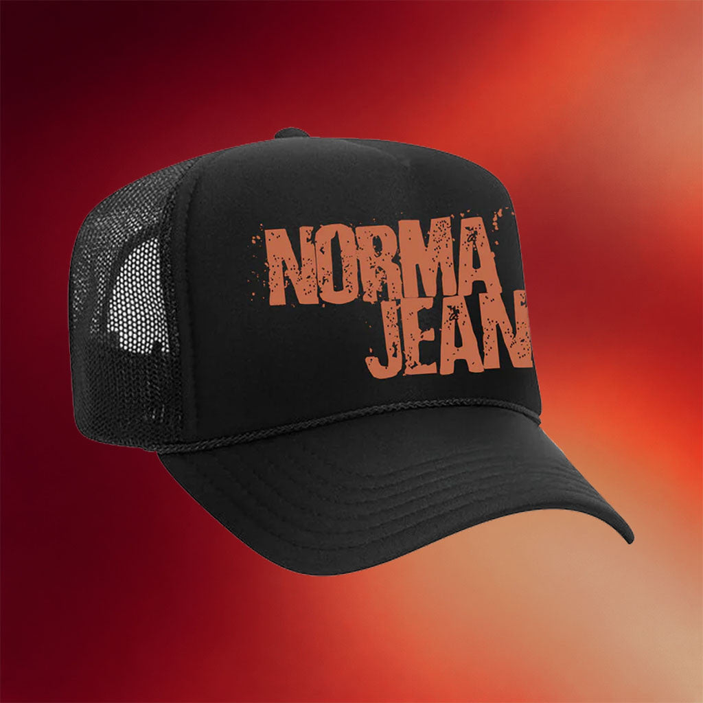 Norma Jean Merch 2026 Stacked Logo Trucker Hat Presents For Music Lovers - Merchluma