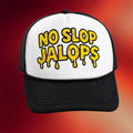 Krispy Pizza Merch No Slop Jalops White Front Black Trucker Hat Birthday Gift For BFF - Merchluma