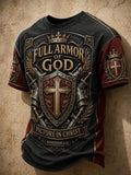 Full Armor Of God Victory In Christ T-Shirt Christian Faith Tee Birthday Gift For Him - Merchluma