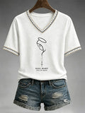 Hail Mary Full Of Grace V-NecK T-Shirt Women's Faith Based Apparel Christian Present Ideas - Merchluma