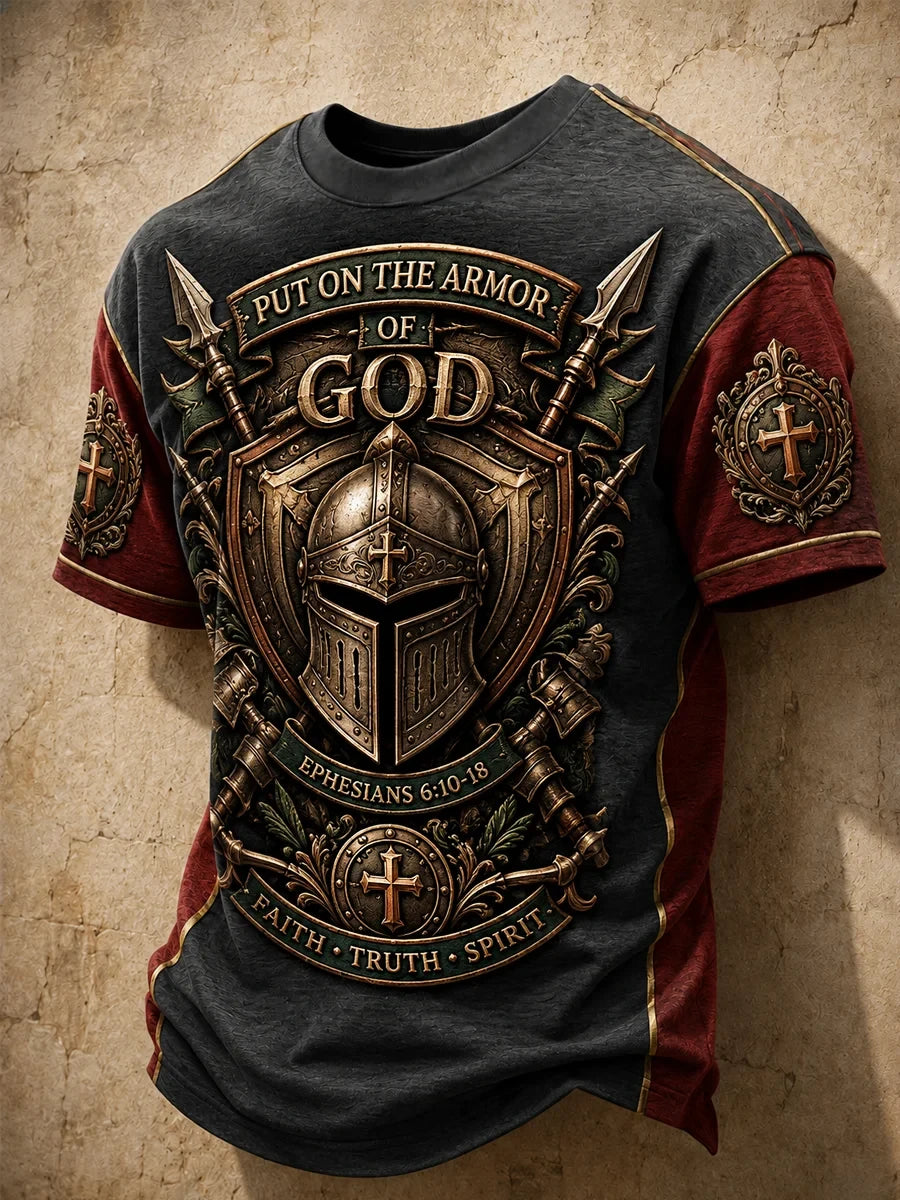 Put On The Armor Of God T-Shirt Christian Faith Merch Birthday Gift - Merchluma