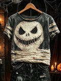 Jack Skellington Mummy Halloween T-Shirt Halloween Spooky Shirt Halloween Apparel - Merchluma