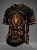 King Of Kings Lion Of Judah T-Shirt Religious Lion Tee Best Gifts For Dad - Merchluma