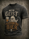 Mein Geist Braucht Ein Bier T-Shirt Halloween Ghost Tee Halloween Gifts For Teens - Merchluma