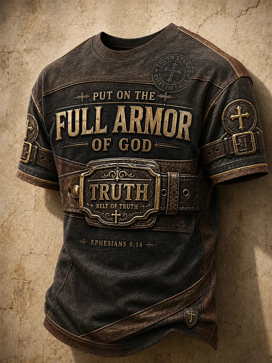 Put On The Full Armor Of God T-Shirt Christian Faith Shirt Meaningful Gifts For Men - Merchluma