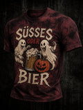 Susses Oder Bier T-Shirt Halloween Ghosts Tee Cute Halloween Outfit Finds - Merchluma