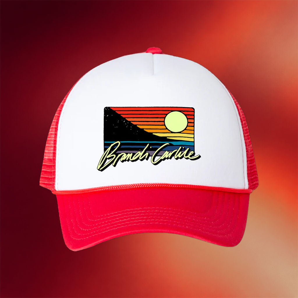 Brandi Carlile Merch Sunset Logo Trucker Hat Gifts For Brandi Carlile Fans - Merchluma