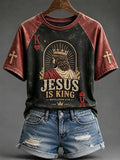 Jesus Is King Revelation 17 14 T-Shirt Religious Christian Shirt Spooky Gifts For Women - Merchluma