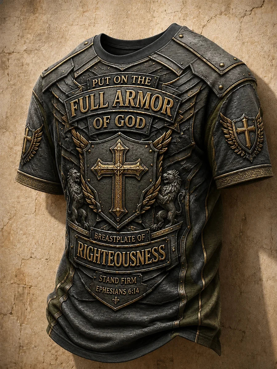 Put On The Full Armor Of God T-Shirt Christian Faith Merch Cool Gifts - Merchluma