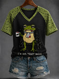Halloween Frog I'm Not That Weird V-Neck Shirt Dracula Shirt Cool Halloween Gifts - Merchluma