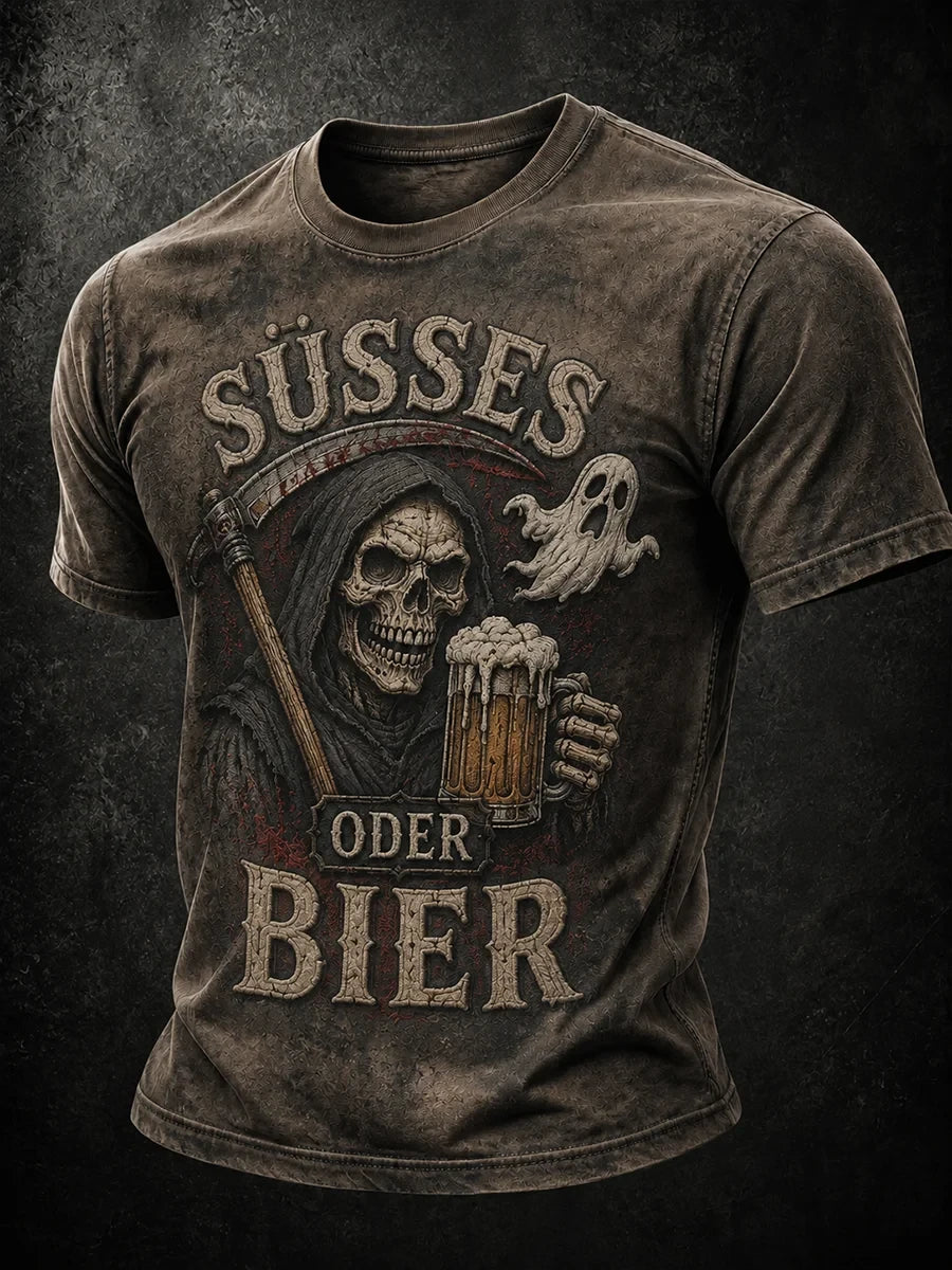 Susses Oder Bier T-Shirt Halloween Beer Merch Halloween Gifts For Him - Merchluma