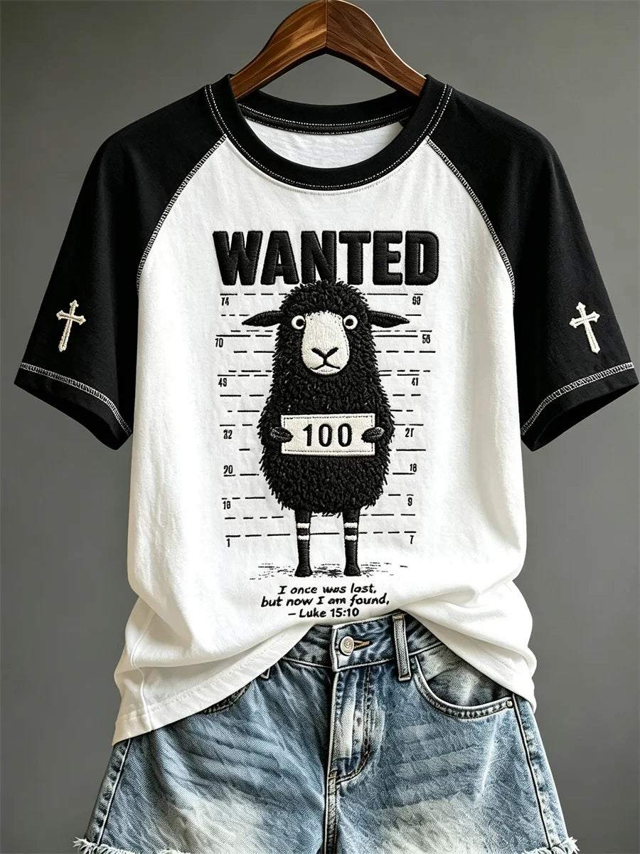 Wanted Black Sheep Lost And Found Luke 15 T-Shirt Christian Sheep Merch Halloween Clothing Gifts - Merchluma