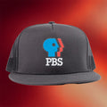 PBS Merch PBS 1980s Full Color Logo Trucker Snapback Hat Good Father's Day Presents - Merchluma