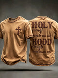 Holy Enough To Pray For You Hood Enough T-Shirt Christian Faith Merch Trendy Apparel Gift - Merchluma
