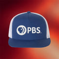 PBS Merch 2026 PBS White Logo Trucker Hat Public Broadcasting Service Cap Nerd Geek Gifts - Merchluma