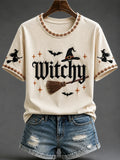 Witchy T-Shirt Halloween Witch Shirt Best Birthday Gift For Women - Merchluma