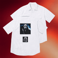Ghostface Striped Hawaiian Shirt Scream Movie Merch Best Gifts For Horror Lovers - Merchluma