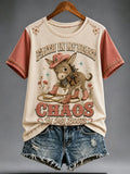 Faith In My Heart Chaos In My Boots T-Shirt Western Donkey Shirt Gift Outfits - Merchluma