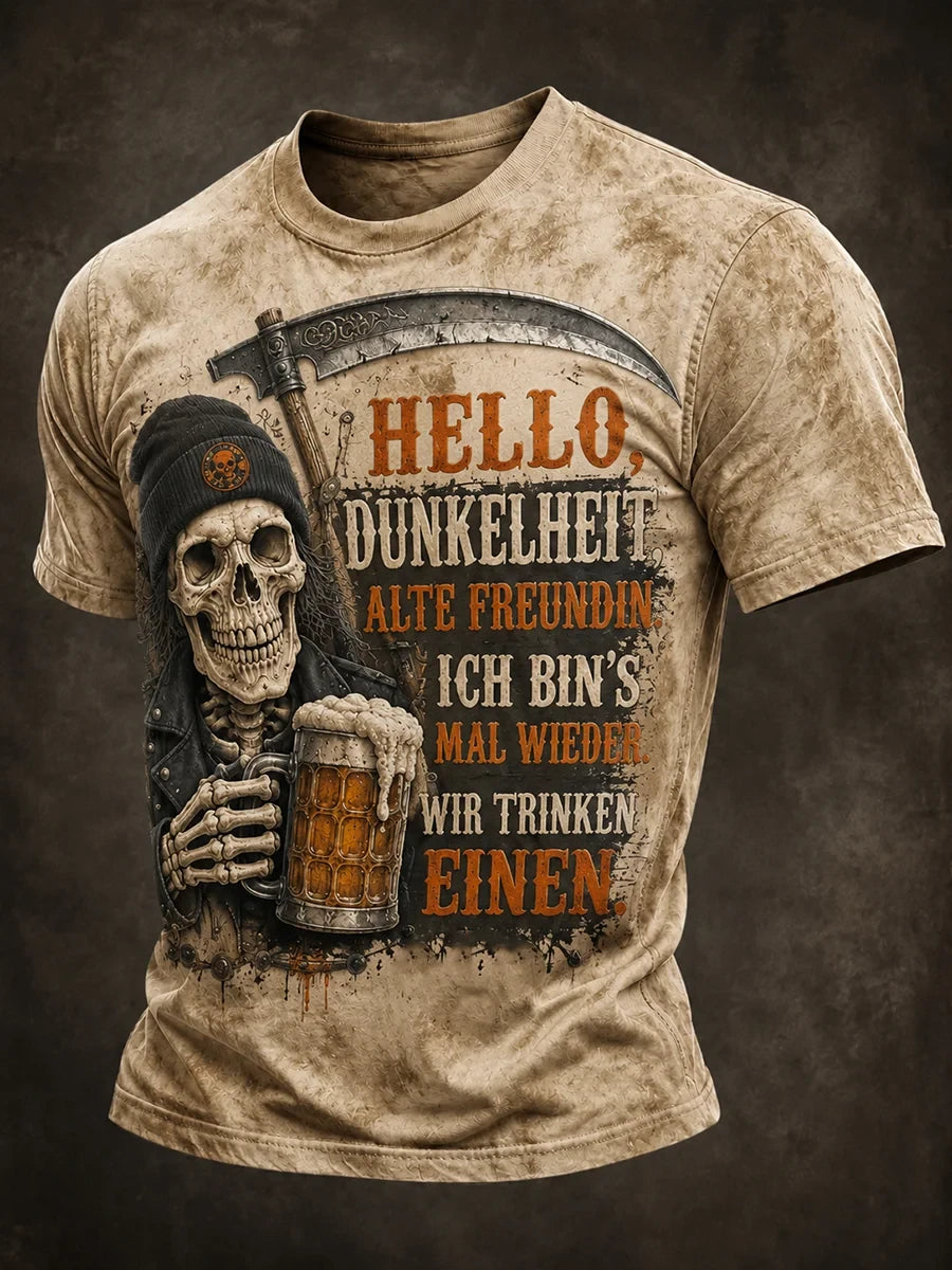 Hello Dunkelheit Alte Freundin T-Shirt Grim Reaper Beer Tee Gifts For Him - Merchluma