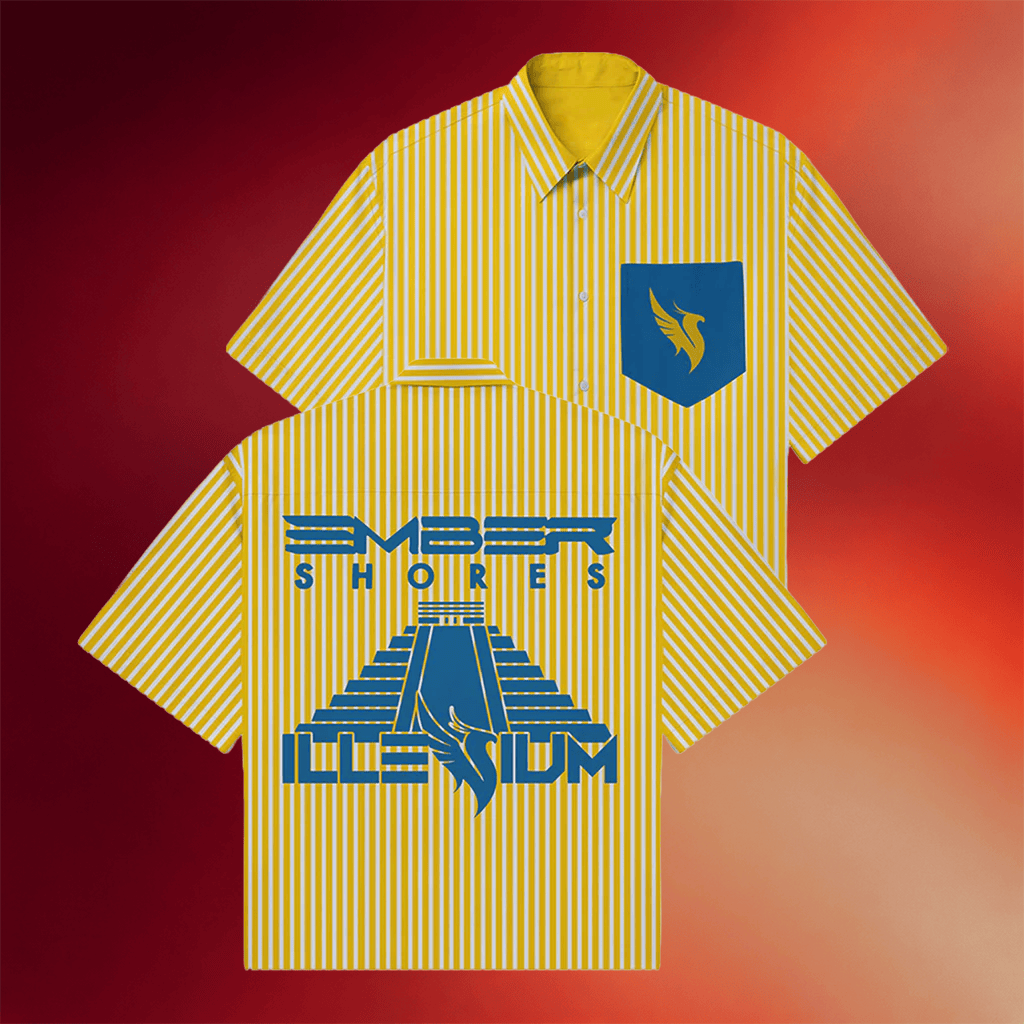 Illenium Merch ILL ES25 Button Up Shirt Ember Shores Illenium Shirts Gifts For BFF - Merchluma