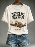 Jesus Took Naps Be Like Jesus T-Shirt Christian Sloth Tee Cute Apparel Gift - Merchluma