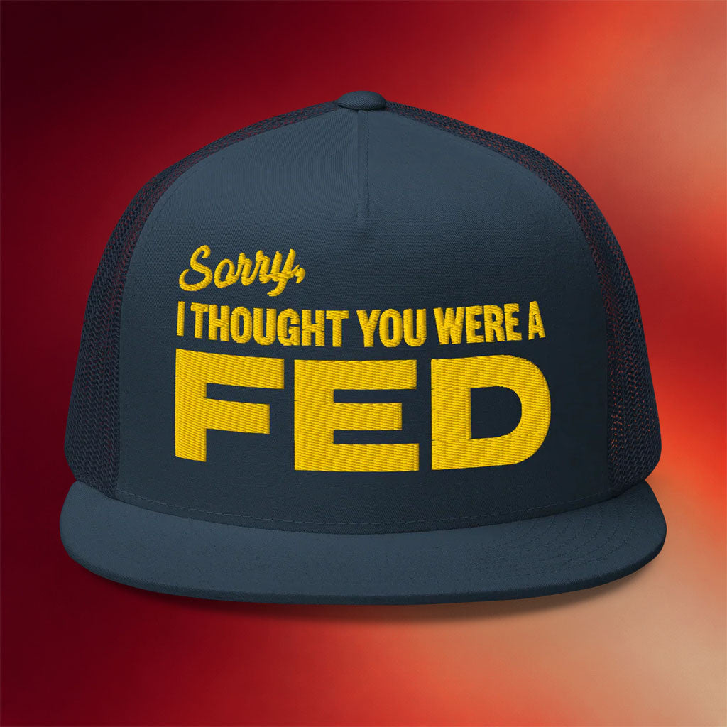 Tucker Carlson Merch 2026 Thought You Were A Fed Trucker Snapback Hat Cool Gifts For BFF - Merchluma