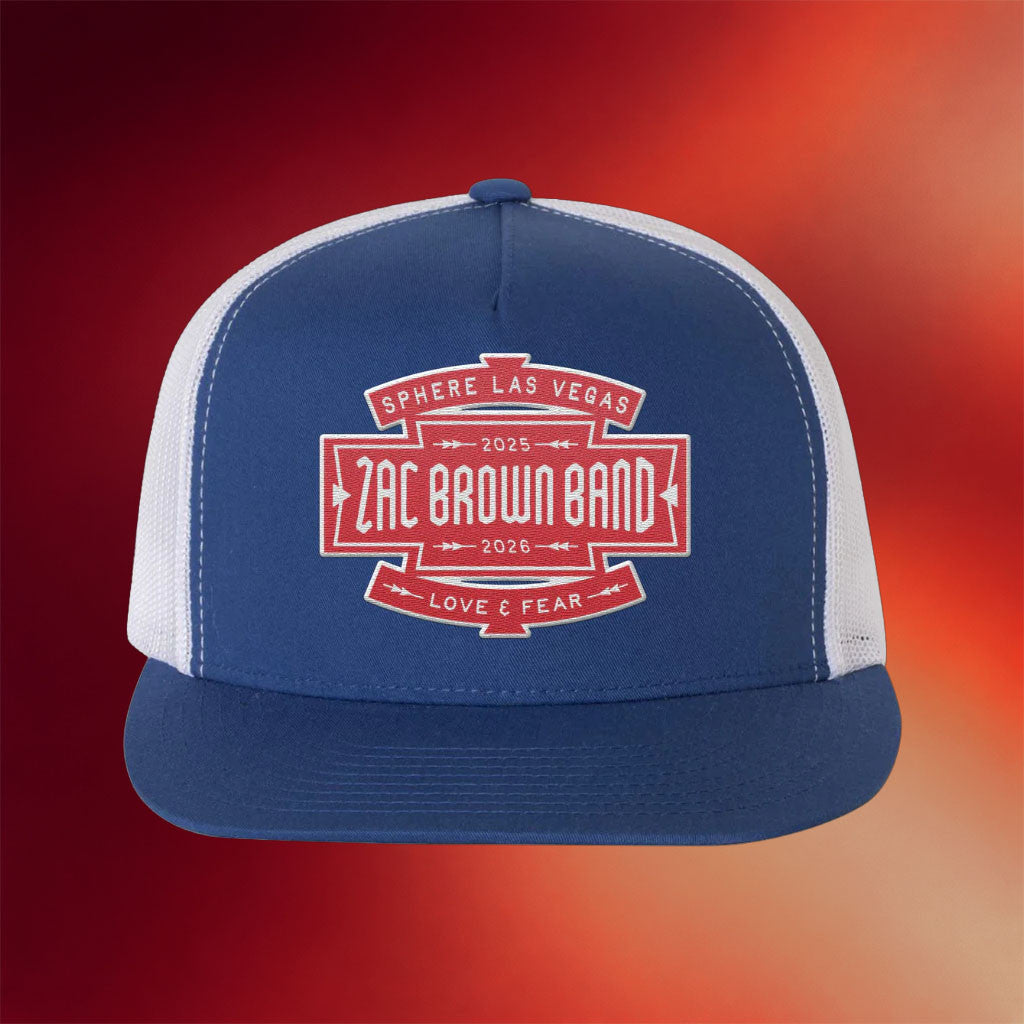 Zac Brown Band Merch 2026 Sphere Las Vegas Trucker Snapback Hat Lover And Fear Hat Gifts For Music Fans - Merchluma