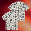 Netflix One Piece Merch 2026 Sea Pattern Button Up Shirt Unique Gifts For Anime Lovers - Merchluma