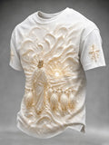 Jesus Walking With Sheep T-Shirt Religious Faith Merch Halloween Apparel For Him - Merchluma