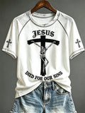 Jesus Died For Our Sins T-Shirt Religious Christian Shirt Apparel For Christian Lover - Merchluma